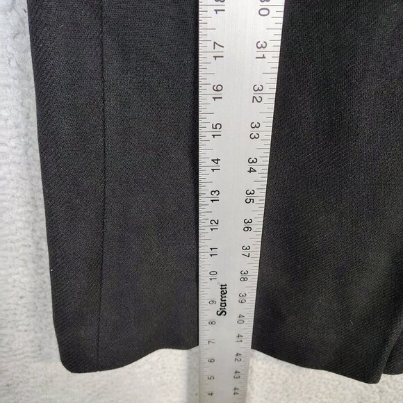 Zara Manteco Trench Coat Women's Medium Black Wool Double Breasted Long Peacoat - Picture 9 of 13